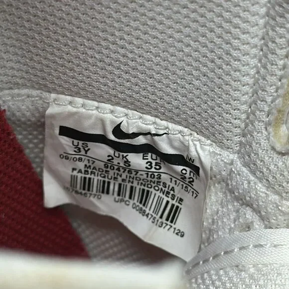 Nike Cortez Basic SL Kids 3Y White Red Blue Shoes Forrest Gump 904767 103 - Picture 6 of 6